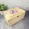 Details Unicorn Pink Photo New Baby Girl Personalised Wooden Memory Keepsake Box