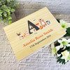 Woodland Animals Initial Letter New Baby Personalised Wooden Memory Keepsake Box