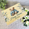 Teddy Bear Blue Blanket New Baby Personalised Storage Wooden Memory Keepsake Box