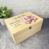 Teddy Reading Book My First Year Baby Memories Personalised Wooden Keepsake Box