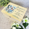 Blue Boy Floral Balloons Stork New Baby Personalised Wooden Memory Keepsake Box