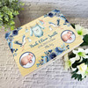 Blue Flowers Photo Details New Baby Boy Personalised Wooden Memory Keepsake Box