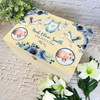 Blue Flowers Photo Details New Baby Boy Personalised Wooden Memory Keepsake Box