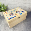 Kids Toys Stars Photo Blue New Baby Boy Personalised Wooden Memory Keepsake Box