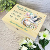 Floral Butterfly Stork New Baby Personalised Storage Wooden Memory Keepsake Box