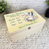 Floral Butterfly Stork New Baby Personalised Storage Wooden Memory Keepsake Box