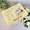 Floral Stork Dark Skin New Baby Personalised Storage Wooden Memory Keepsake Box