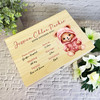 Pink Outfit Teddy Bear Birth Details New Baby Personalised Wooden Keepsake Box