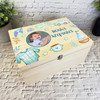 Blue Items New Baby Boy Son Photo Toys Personalised Wooden Memory Keepsake Box