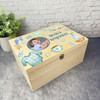 Blue Items New Baby Boy Son Photo Toys Personalised Wooden Memory Keepsake Box