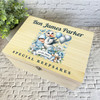 Blue Date Floral Stork Balloons New Baby Boy Personalised Wooden Keepsake Box