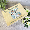 Blue Date Floral Stork Balloons New Baby Boy Personalised Wooden Keepsake Box