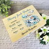 Blue White Stork Birth Details New Baby Boy Personalised Wooden Keepsake Box