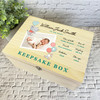 Elephant Bunny Birth Details Photo New Baby Personalised Wooden Keepsake Box