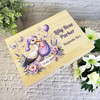 Purple Stork Butterflies Baby New Baby Girl Personalised Wooden Keepsake Box