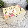 Roses Photo New Baby Memories Personalised Wooden Memory Keepsake Box