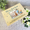 Teddy Bear Balloons Memories New Baby Boy Personalised Wooden Keepsake Box