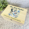 Blue White Stork Personalised New Baby Boy Personalised Wooden Keepsake Box