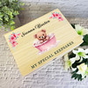 Teddy Bear Pink Bath Bathtub New Baby Girl Personalised Wooden Keepsake Box