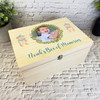 New Baby Boy Memories Photo Teddy Personalised Wooden Memory Keepsake Box