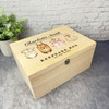 Watercolour Baby Clothes New Baby Personalised Wooden Memory Keepsake Box