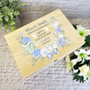 New Baby Boy Blue Floral Personalised Storage Wooden Memory Keepsake Box