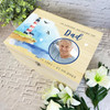 Loving Memory Dad Lighthouse Sea Photo Memorial Personalised Wooden Keepsake Box