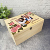 Memories Of Grandma Pink Floral Photos Memorial Personalised Wooden Keepsake Box