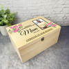 Memories Of Mum Pink Roses Photo Frame Memorial Personalised Wooden Keepsake Box