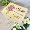 Memories Of You Sister Flowers Bouquet Memorial Personalised Wooden Keepsake Box