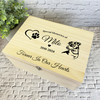 Paw Print Jack Russell Terrier Dog Pet Memorial Personalised Wooden Keepsake Box