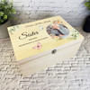 Sister Butterflies Floral Photo Frames Memorial Personalised Wooden Keepsake Box