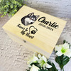 Husky Heart Paw Print Heart Pet Memorial Personalised Wooden Memory Keepsake Box