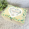 Cherished Memories Watercolour Leaves Memorial Personalised Wooden Keepsake Box