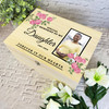 Memories Of Daughter Rose Photo Frame Memorial Personalised Wooden Keepsake Box