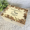 Memories Of My Son Brown Floral Frame Memorial Personalised Wooden Keepsake Box