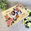 Memories Of Sister Pink Floral Photos Memorial Personalised Wooden Keepsake Box