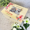 Mum Or Any Relation Watercolour Photo Memorial Personalised Wooden Keepsake Box