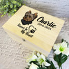 Yorkshire Terrier Paw Print Heart Pet Memorial Personalised Wooden Keepsake Box