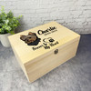 Yorkshire Terrier Paw Print Heart Pet Memorial Personalised Wooden Keepsake Box