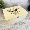 Heart Paw Print Bone Wings Pet Memorial Personalised Wooden Memory Keepsake Box