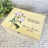 Mum Or Any Relation White Rose Memorial Personalised Wooden Memory Keepsake Box