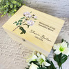 Mum Or Any Relation White Rose Memorial Personalised Wooden Memory Keepsake Box