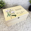 Mum Or Any Relation White Rose Memorial Personalised Wooden Memory Keepsake Box