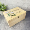 Mum Or Any Relation White Rose Memorial Personalised Wooden Memory Keepsake Box