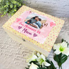 Our Memories Of Mum Pink Photo Memorial Personalised Wooden Memory Keepsake Box