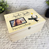 In Loving Memory Candle Photo Memorial Personalised Storage Wooden Keepsake Box