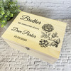 Brother Memories Of You Black Flower Memorial Personalised Wooden Keepsake Box