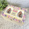 Female In Loving Memory Purple Photo Memorial Personalised Wooden Keepsake Box