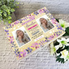 Female In Loving Memory Purple Photo Memorial Personalised Wooden Keepsake Box